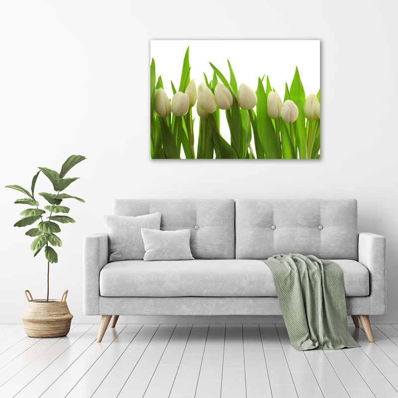 White Tulips - Wrapped Canvas Print