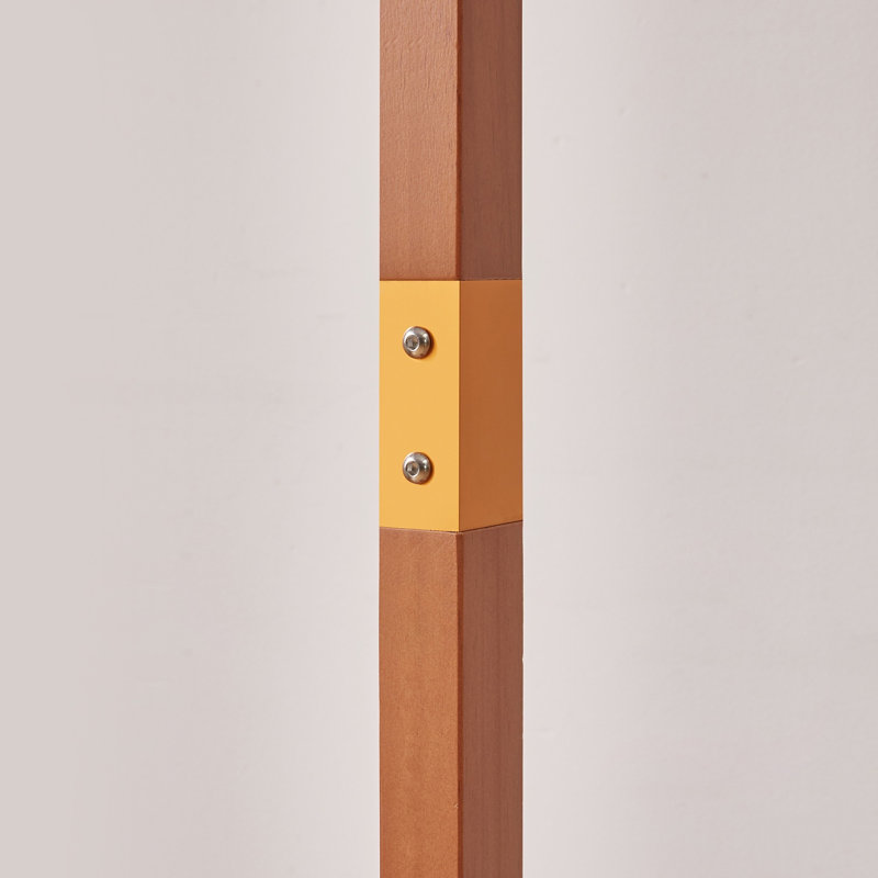 Porte-manteau autoportant en pin massif avec roulettes et panier de rangement - Porte-vêtements classique au fini cerisier pour entrée, chambre ou salon