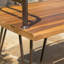 Banc en bois industriel et métal Zion