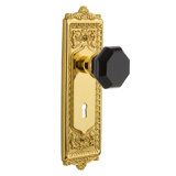Egg & Dart Plate with Decorative Keyhole and Waldorf Black Door Knob