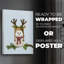 Christmas Owl et hibou moelleux - impression sur toile seulement - non encadrée-841447749