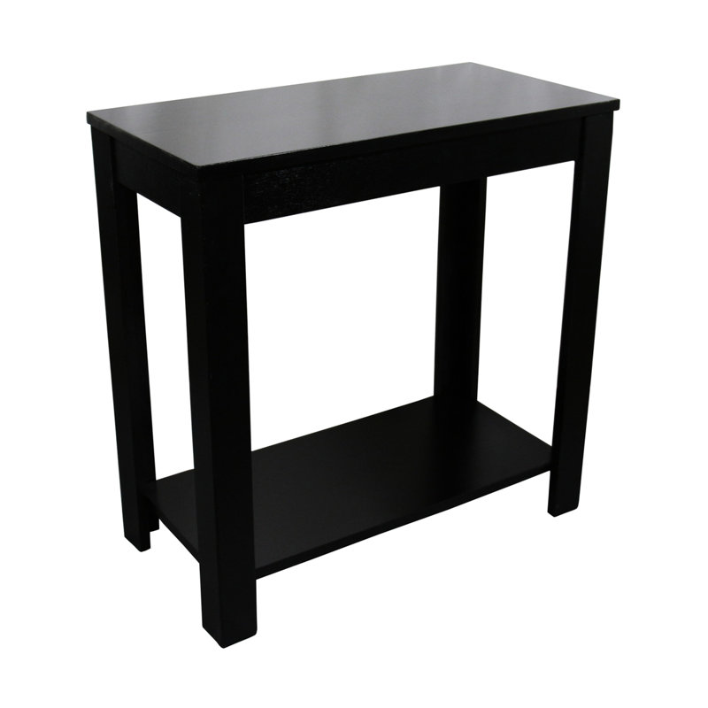24" Tall Black Wooden End Table For Tv Room - Fits Any Decor 250 Lbs Capacity Black Wood And Elegant, Weight Capacity, Space Design