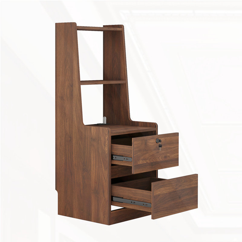 Prime Prime Bedside Companion: Table de chevet avec station de charge, Bois