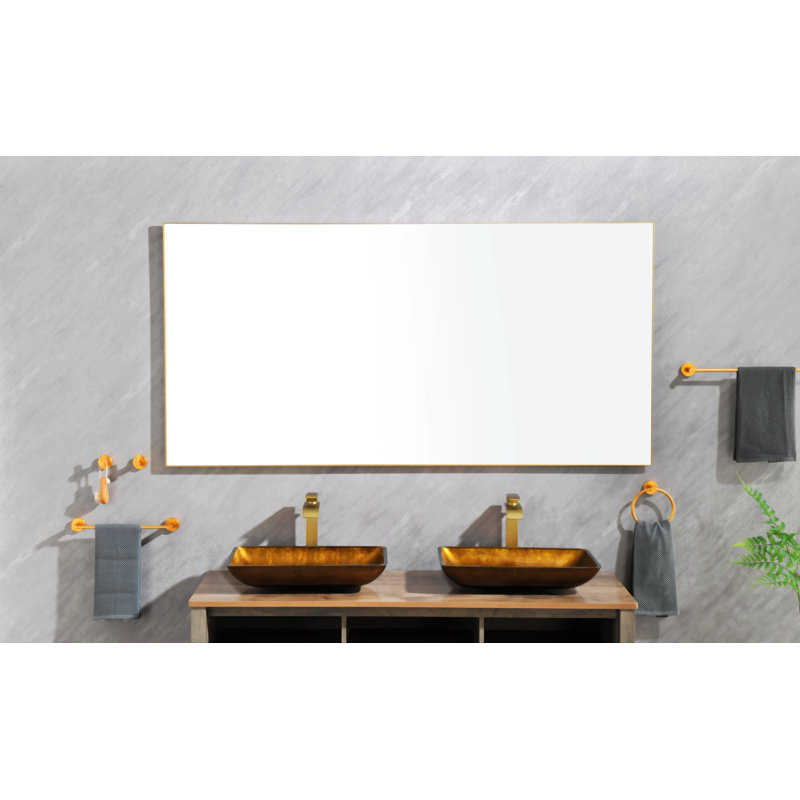 Miroir de salle de bain lumineux, 36 po x 60 po, Gunmetal Black