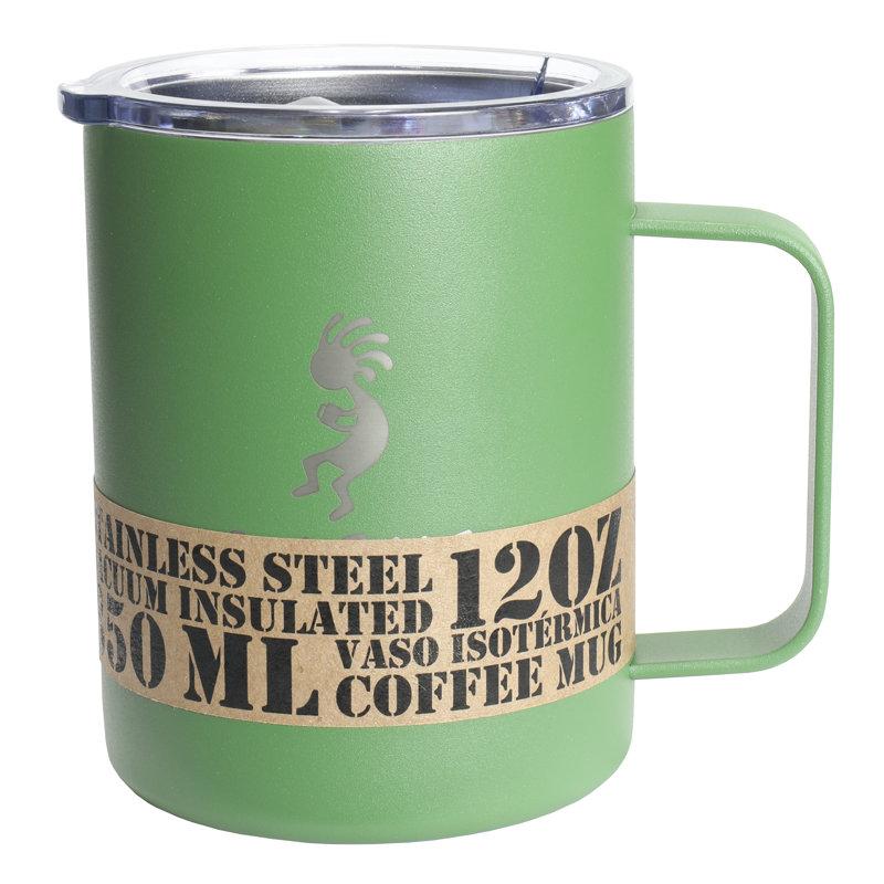Grande tasse isotherme avec poignée Aquapelli, 12 oz, rouge pompéien, Vert saule