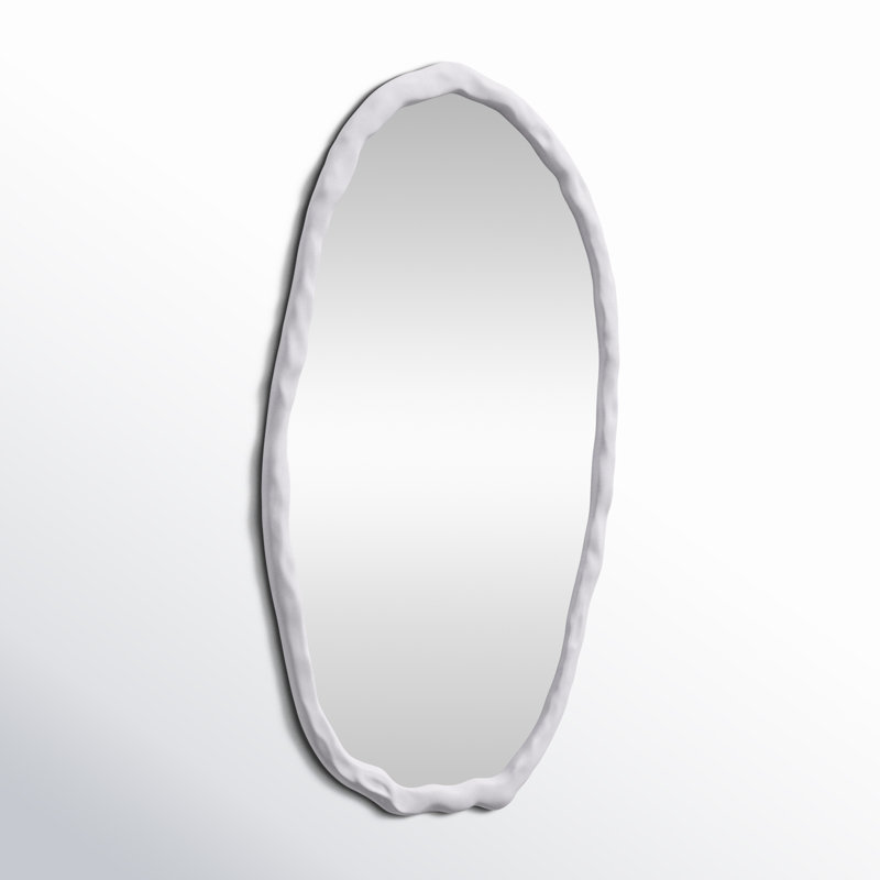 Nola Aluminum Novelty Mirror, 50" x 28", White