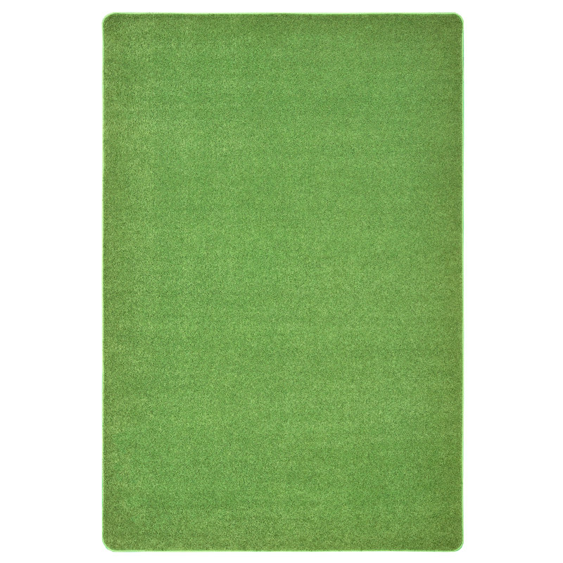 KIDPlush™ Solids Tufted Limeaid Green Area Rug, Rectangle 6' x 9'