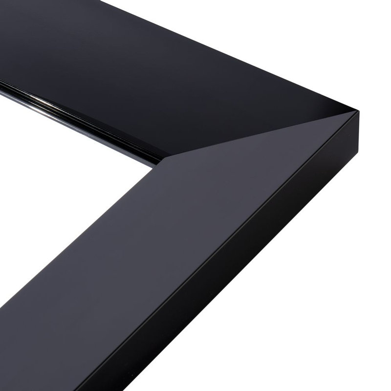 Faynett Flat Mirror, 115 cm H x 65 cm W, Black