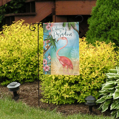 Welcome To Paradise Garden Flag