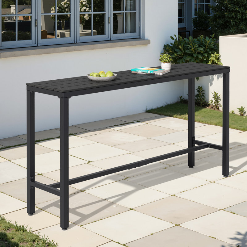 Table de bar Arboleya, Noir, H 37,09 po x L 63 po x l 15,67 po