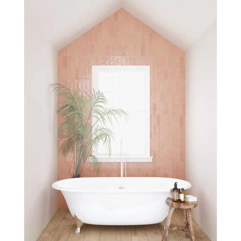 Passion 2.56 W x 7.87 L Tile, Rosa