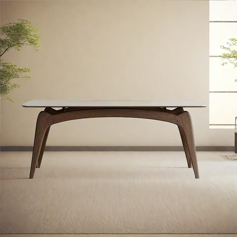 Nordic cream style rectangular rock table