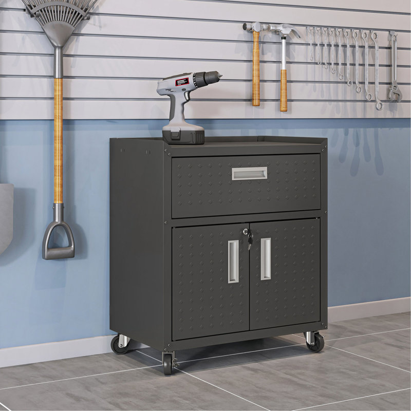 Armoire de garage roulante gris anthracite, Charcoal Grey