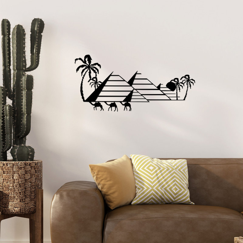 Stylish Decorative Metal Wall Accessory, Black Finish, 12.9 x 27.6 inches | 100% Metal Construction, Thickness: 0.06 inches | Perfect for Home Decor, Modern Aesthetic, Easy to Hang and Enhance Any Space