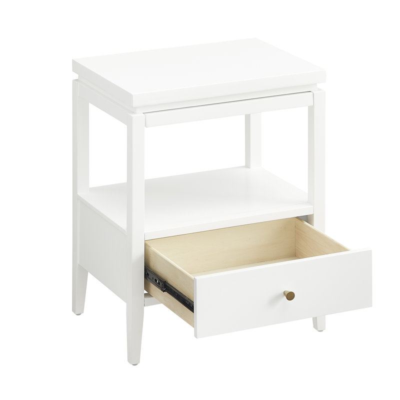 1-Drawer Nightstand, White