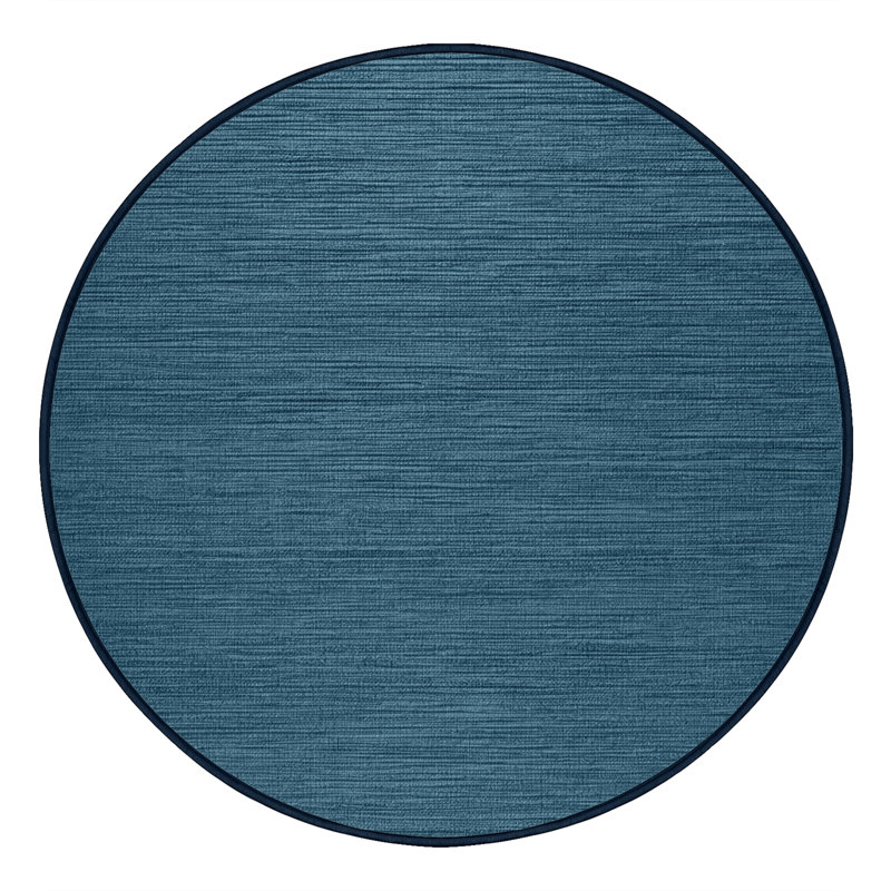 Tapis gris uni lavable à la machine, Rond 5 pi