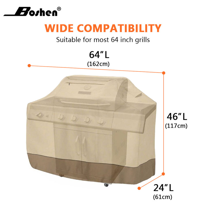 Forerate 64'' W x 24'' D Grill Cover