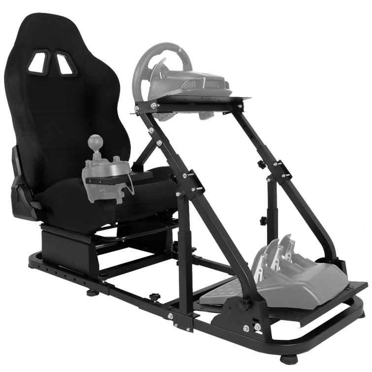 Anman Muscular Simulator Cockpit Gear Shifter Mount Fits Logitech Thrustmaster Fanatec Pro Adjustable Driving Racing Wheel Stand Steering Wheel Pedal