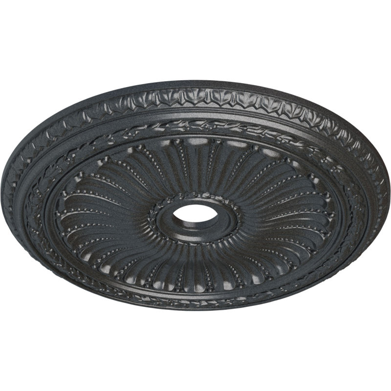 Médaillon de plafond Endurathane Attica, diamètre extérieur 39 1/2 po x P 2 1/2 po (pour auvents jusqu'à 3 3/4 po), finition laiton peinte à la main