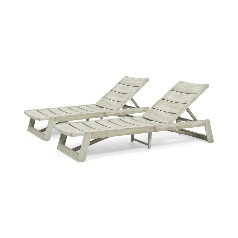 Chaise longue Maki (ensemble de 2), Gris