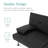 Owlex Modern Convertible Futon Sofa w/ Removable Armrests, 2 Cupholders-1050080147