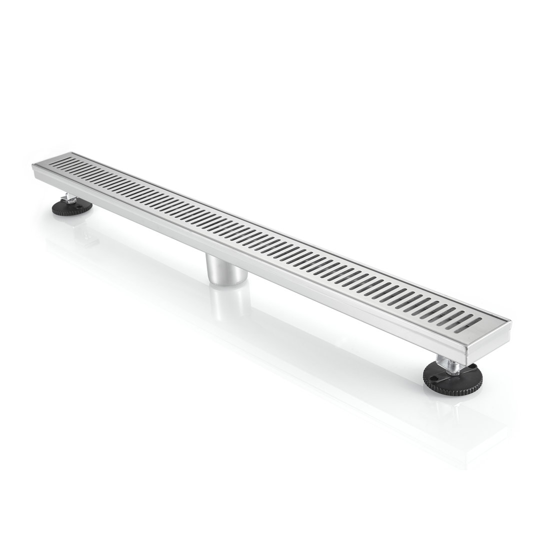 BOANN 304 Stainless Steel Rectangular Linear Shower Floor Drain (32 in) Dyconn Faucet 
