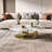 Delvan Oversize 51.2'' L Oval Countertop Coffee Table With Stainless Steel Base