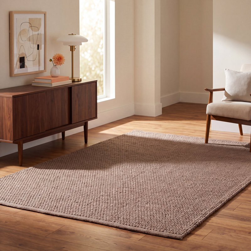 Indira Handmade Earth Brown Indoor / Outdoor Area Rug, Rectangle 5' x 8'