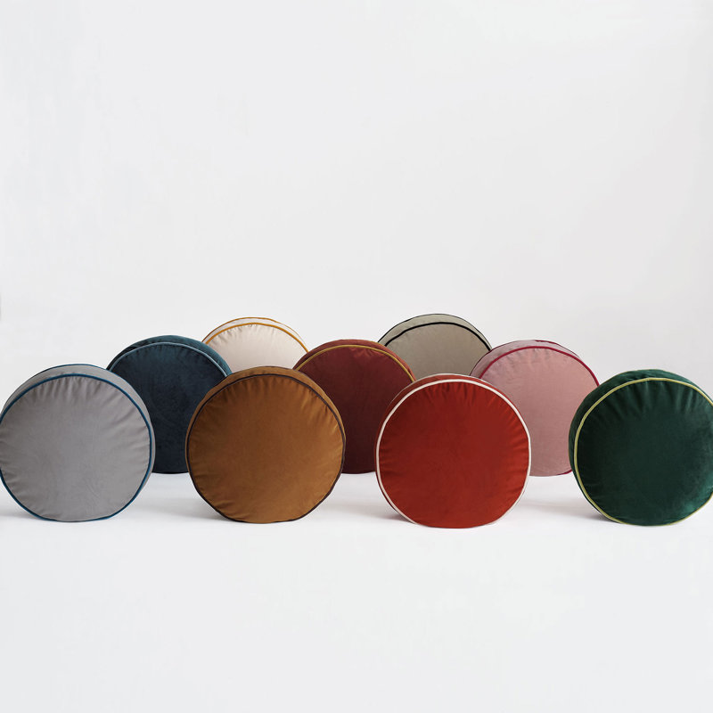Studio 773 Lifestyle Velvet Circular Pillow Cover & Insert, Emerald