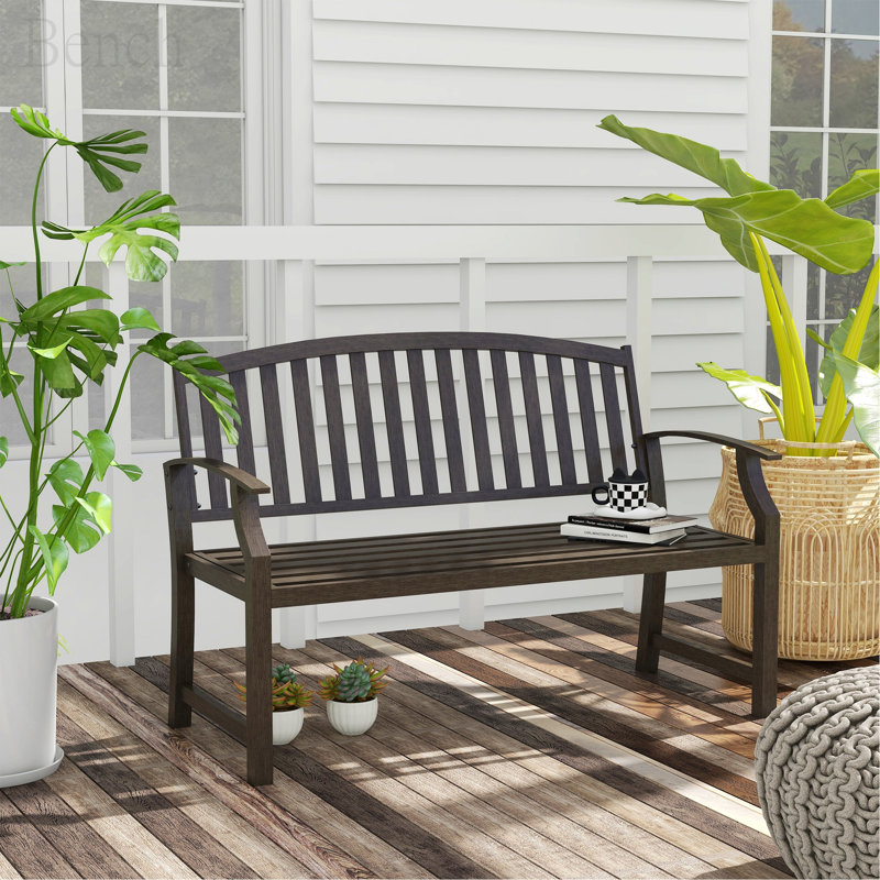 Banc en acier Milahn, Brun