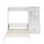 Lit escamotable double avec tablettes de rangement