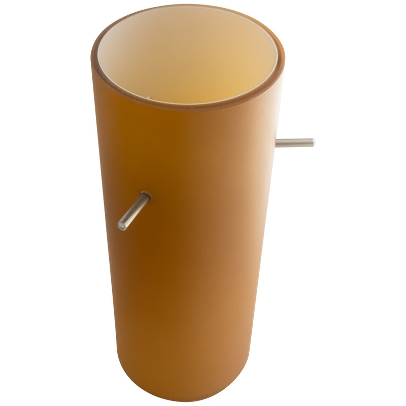 10'' H Glass Drum Pendant Shade, Amber, 10" H x 4" W x 4" D