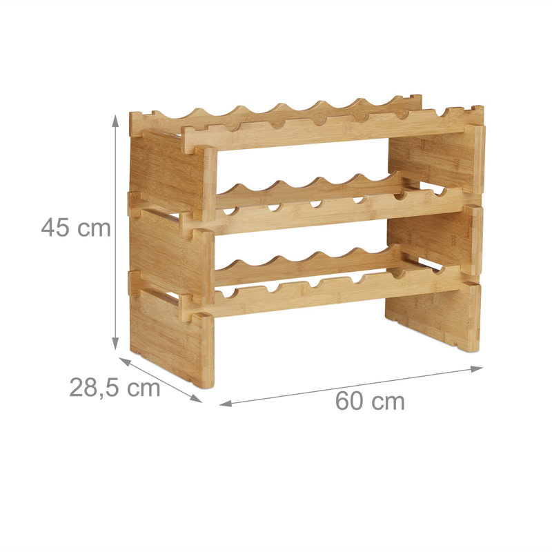 Arvada Floor Wine Bottle Rack Brown