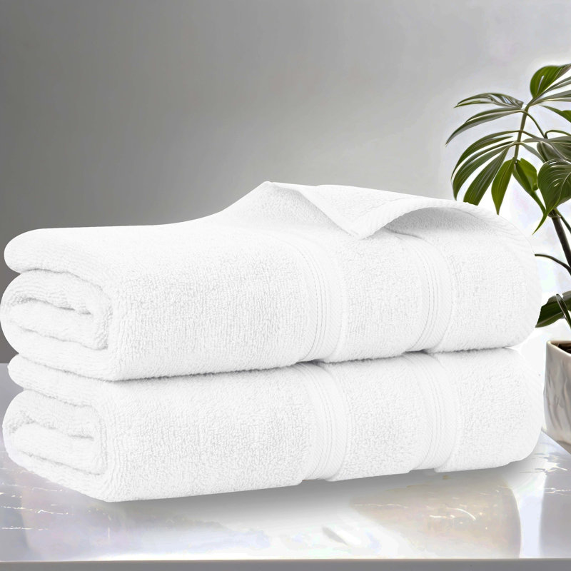 Draps de bain en coton Smart Dry Zero Twist, Blanc