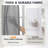Dabachi Linen Textured Semi-Sheer Back Tab Curtain Pair-1114987899-1114987896