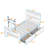 Twin Size Platform Bed with Rotatable TV Stand and Storage Drawers