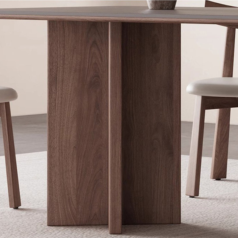 Ensemble de table de salle à manger en bois massif de style rétro français, H 29,52 po x L 62,99 po x l 31,49 po