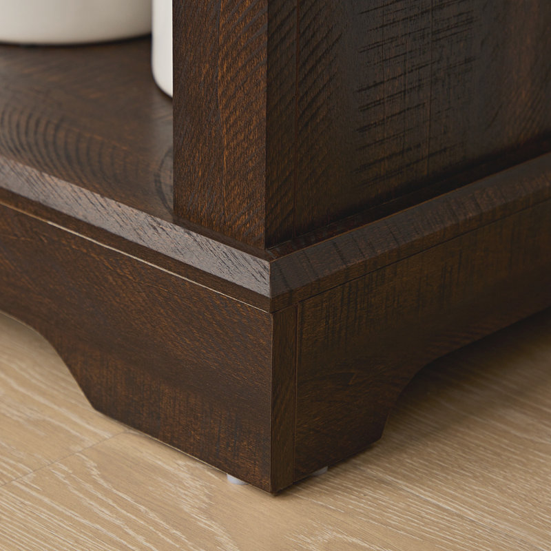 Deannah 39.38'' Wide 2 - Shelf Storage Cabinet, Espresso