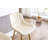 30 Inch Set Of 2 Bar Stools,With Chrome Footrest Velvet Fabric Counter Stool Golden Leg Simple High Bar Stool,CREAM