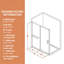 Lod 48 po X P 72 po H Porte de douche coulissante simple semi-sans cadre H en argent brillant avec verre transparent