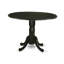 L'ensemble de table de salle à manger 5 pièces pour 4 personnes comprend une table de cuisine ronde avec Dropleaf et 4 chaises de salle à manger rembourrées en similicuir, 42 po x 42 po, noir et cerise-1005409574-1005409575-1064442627