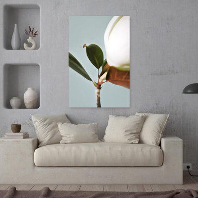 Contemporary Art Elegant Abstract Magnolia Nature Flower Wall Art by Angelo Cerantola - Wrapped Canvas Print