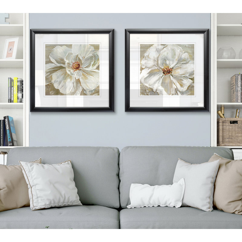 « bloomin’beauté i », ensemble de 2 peintures encadrées