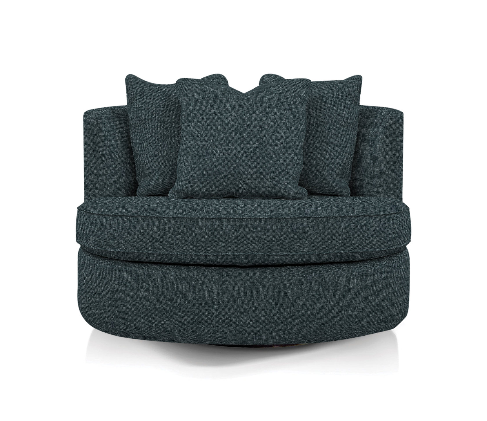 Latitude Run® Yamely 48" Round Swivel Barrel Chair in Revolution