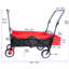 Chariot pliant d'extérieur - Chariot pliable robuste avec cadre en acier et porte-gobelet, adapté à différents trottoirs