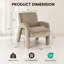 Fauteuil d'appoint moderne en velours COLAMY AURA, fauteuil lounge rembourré, gris pâle, ensemble de 1/2-137137826