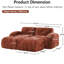 Rouge désossé en forme de U rouge avec velours doux et éponge haute densité 32d, style, conception antidérapante, mobile, sans assemblage, pour les espaces, revêtement