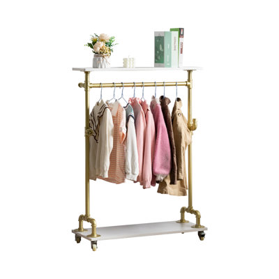 Jarnagan 31.5'' Rolling Clothing Rack