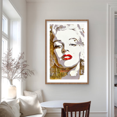 Impression de typographie de Marilyn Monroe | Art mural romantique encadré
