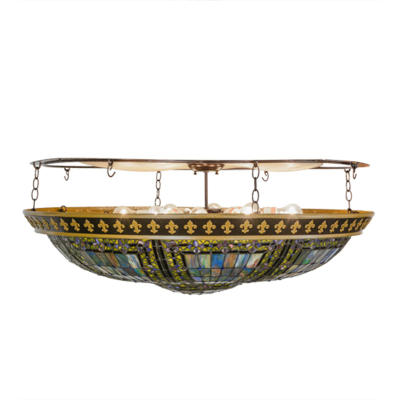 Fleur-de-lis 8 - Light Semi Flush Mount